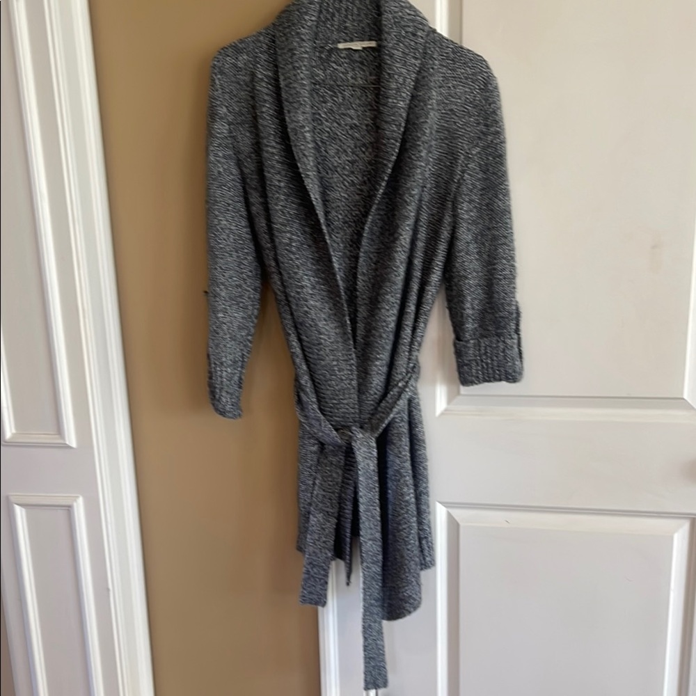 Gray Women's Shawl Collar Sweater